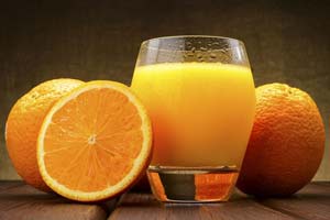 Glass of orange juice