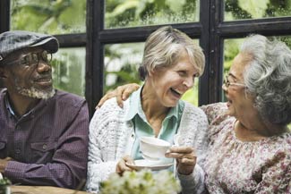 Older people laughing